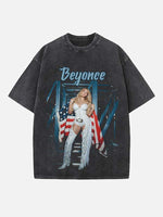 Beyoncé Print Round Neck T-shirt