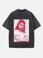 Selena Gomez Print Round Neck T-shirt