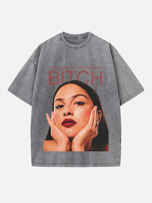 Olivia Rodrigo Print Round Neck T-shirt