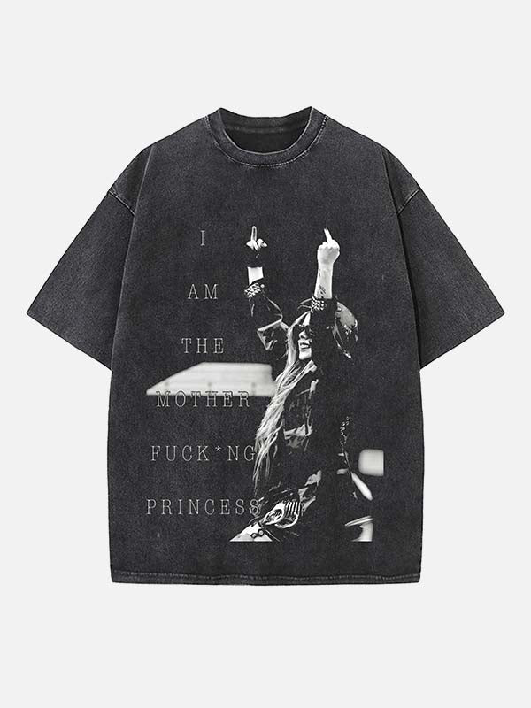 Avril Lavigne Print Round Neck T-shirt