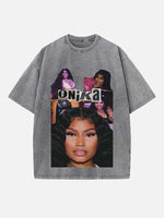 Nicki Minaj Print Round Neck T-shirt
