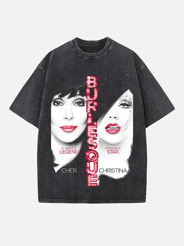 Christina Aguilera Print Round Neck T-shirt