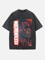 XXXTENTACION Print Round Neck T-shirt