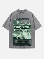 Limp Bizkit Print Round Neck T-shirt