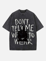 Lady Gaga Print Round Neck T-shirt