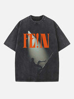 Travis Scott Print Round Neck T-shirt