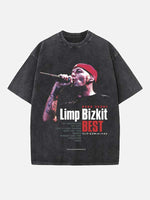 Limp Bizkit Print Round Neck T-shirt