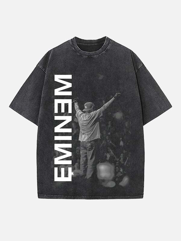 Eminem Print Round Neck T-shirt