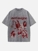 Avril Lavigne Print Round Neck T-shirt
