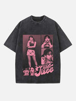 BLACKPINK Jisoo Print Round Neck T-shirt