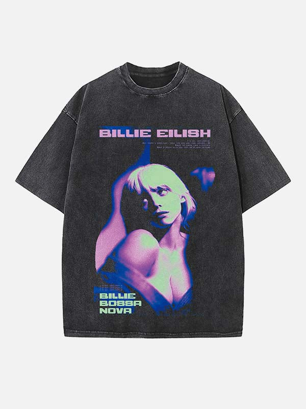 Billie Eilish Print Round Neck T-shirt
