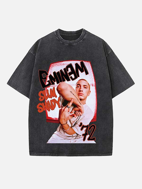 Eminem Print Round Neck T-shirt