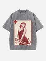 Taylor Swift Print Round Neck T-shirt