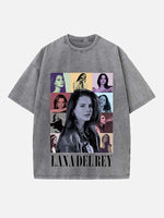 Lana Del Rey Print Round Neck T-shirt