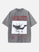 Travis Scott Print Round Neck T-shirt