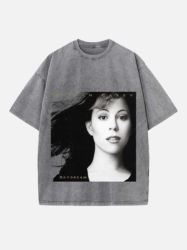 Mariah Carey Print Round Neck T-shirt