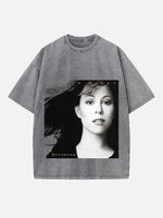 Mariah Carey Print Round Neck T-shirt