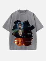 Miley Cyrus Print Round Neck T-shirt