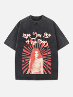 Selena Gomez Print Round Neck T-shirt