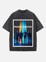 Imagine Dragons Print Round Neck T-shirt
