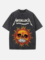 Metallica Print Round Neck T-shirt