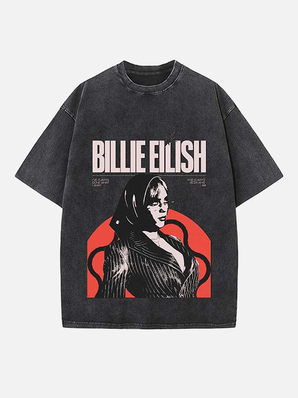 Billie Eilish Print Round Neck T-shirt
