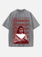 Rosalía Print Round Neck T-shirt