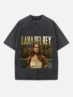 Lana Del Rey Print Round Neck T-shirt