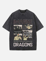 Imagine Dragons Print Round Neck T-shirt