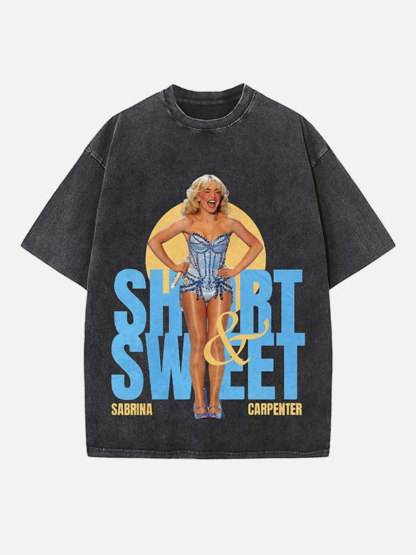 Sabrina Carpenter Print Round Neck T-shirt