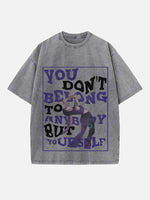 Halsey Print Round Neck T-shirt