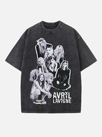 Avril Lavigne Print Round Neck T-shirt