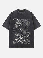 Bruno Mars Print Round Neck T-shirt