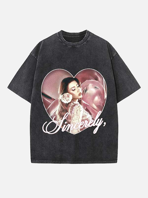 Kali Uchis Print Round Neck T-shirt