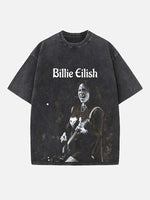 Billie Eilish Print Round Neck T-shirt