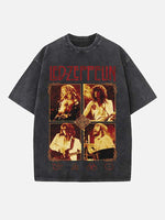Led Zeppelin Print Round Neck T-shirt