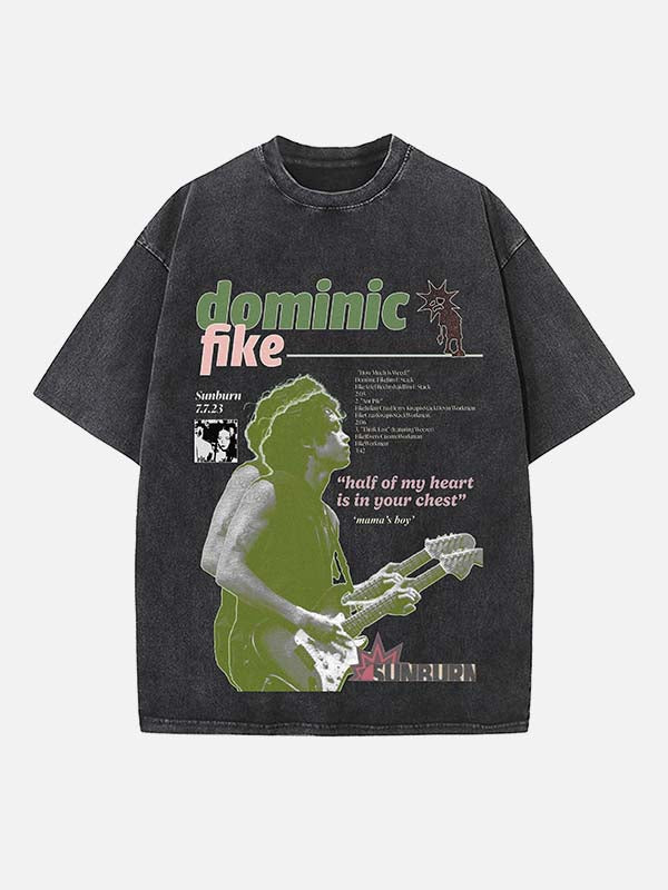 Dominic Fike Print Round Neck T-shirt