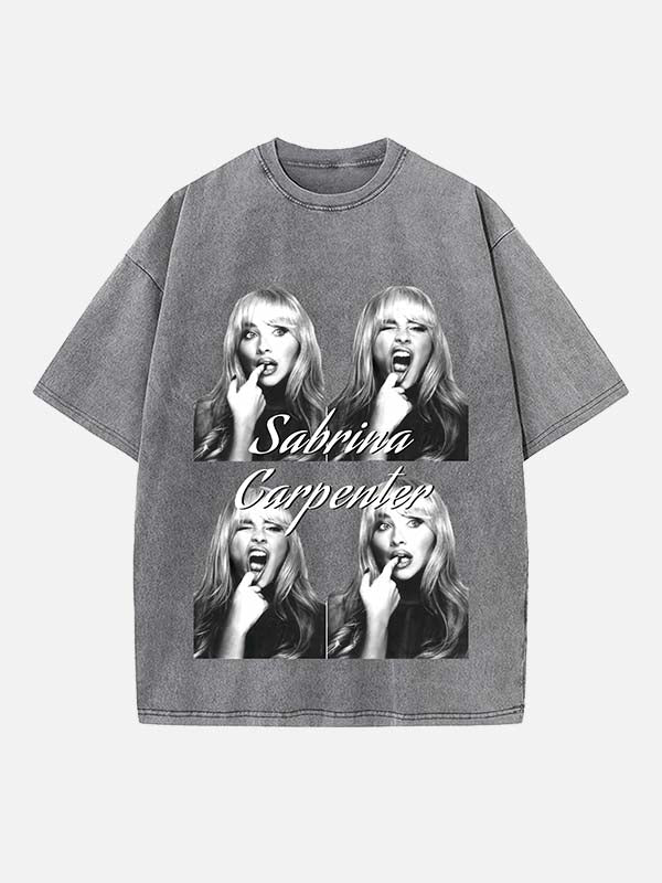 Sabrina Carpenter Print Round Neck T-shirt