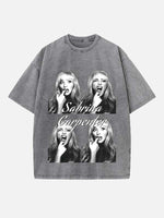 Sabrina Carpenter Print Round Neck T-shirt