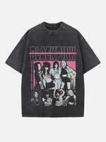 BLACKPINK Print Round Neck T-shirt