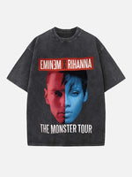 Rihanna Print Round Neck T-shirt