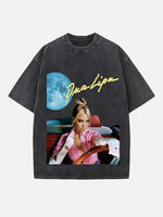 Dua Lipa Print Round Neck T-shirt