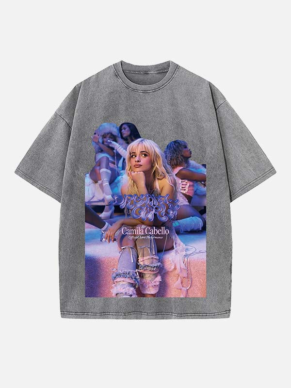 Camila Cabello Print Round Neck T-shirt