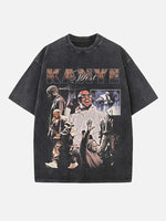 Kanye West Print Round Neck T-shirt