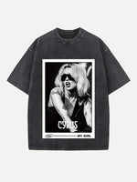 Miley Cyrus Print Round Neck T-shirt