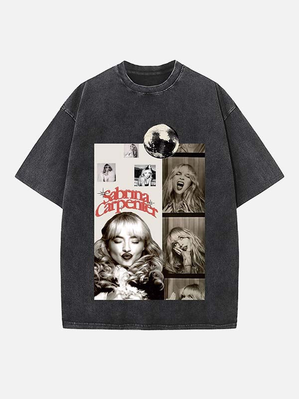 Sabrina Carpenter Print Round Neck T-shirt