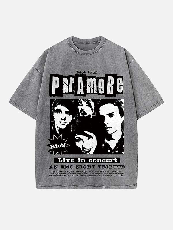 Paramore Print Round Neck T-shirt