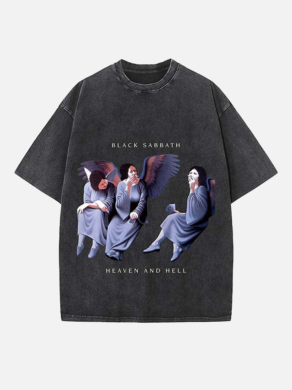 Black Sabbath Print Round Neck T-shirt