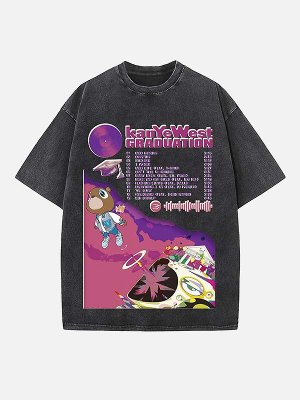 Kanye West Print Round Neck T-shirt