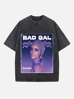 Rihanna Print Round Neck T-shirt